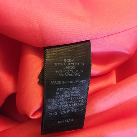 🌈3/$15 Express Orange Cip Dot Chiffon Dress SZ2 - Picture 6 of 6